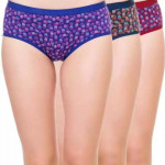 Women set of 3 cotton hipster panties